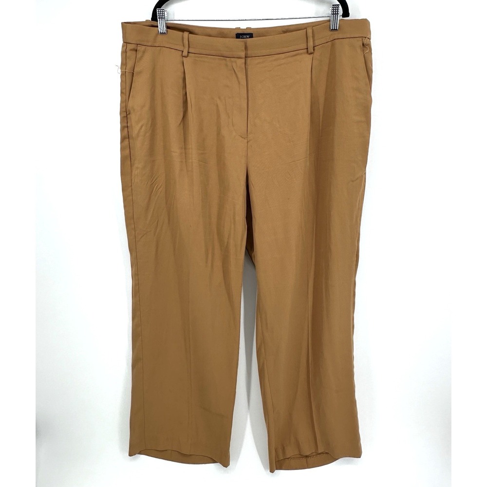 J Crew Factory Womens Wide Leg Pleated Twill Trouser Pant Size 20 Style BX578